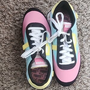 Puma Pastel Pink and Blue Sneakers